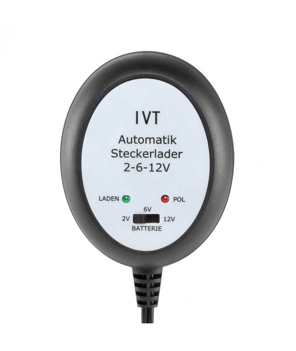 IVT Automatik-Stecker Ladegerät 2/6/12V / 600mA für Echolot-Akku