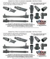 Ram-Mounts Long Extension Pole 16,75" with (2 qty) 1" Diameter Ball Ends