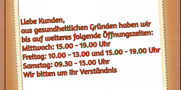neue Öffnungszeiten